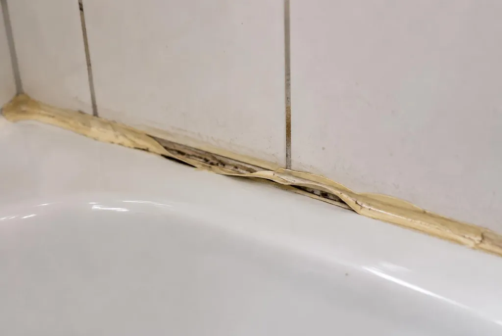 Kitbedrijf Maartensdijk – loslatende kit naast het bad